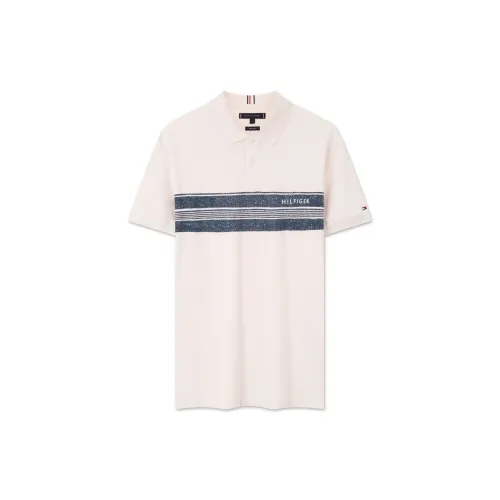 Tommy Hilfiger Polo Shirts Men Off-white Contrast AC0