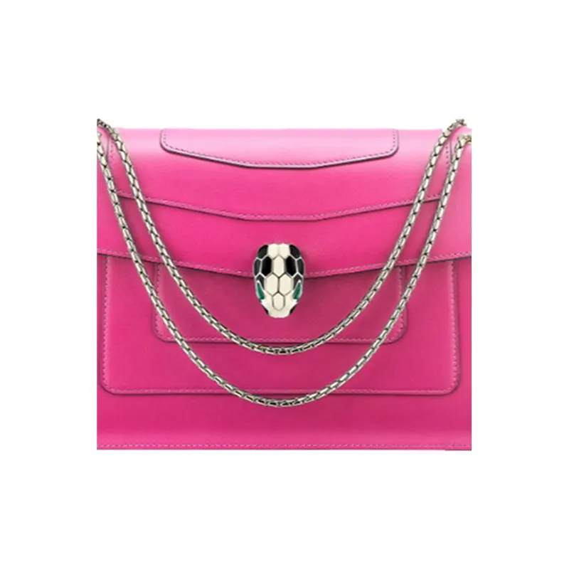BVLGARI Serpenti Forever Calfskin Crossbody Bag, Shoulder Bag Women's Fuchsia-5