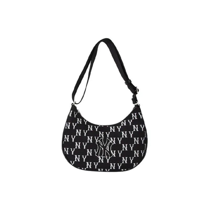 MLB SS23 New York Yankees Denim Dumpling Bag, Shoulder Bag, Handbag Women's Black-0