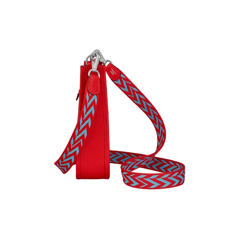 HERMES Cow Leather Crossbody Bags Shoulder Bags 16 Women's Red-2