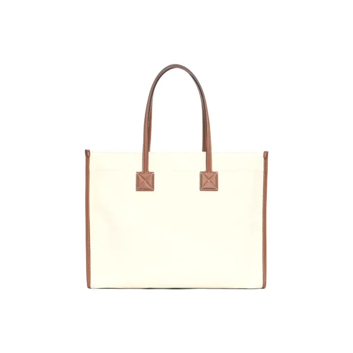 Burberry Canvas With Leather Fleurie Bag, Tote Bag, Shopping Bag, Canvas Bag, Handbag, Shoulder Bag Unisex-3