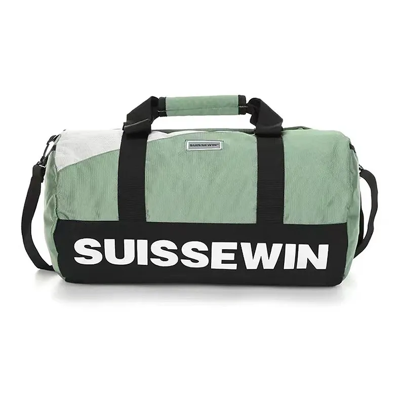 SUISSEWIN Oxford Handbag Regular Unisex Navy Blue/Orange/Light Green-11