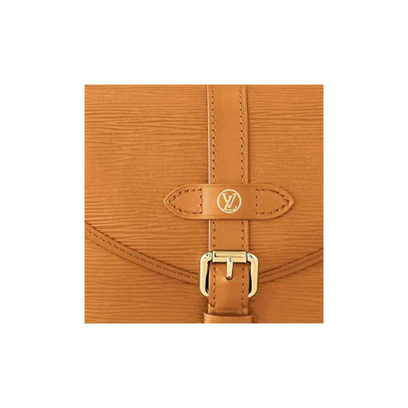 LOUIS VUITTON Saumur Cow Leather Shoulder Bag, Crossbody Bag, Handbag Small Size Women's Ginger Yellow-1