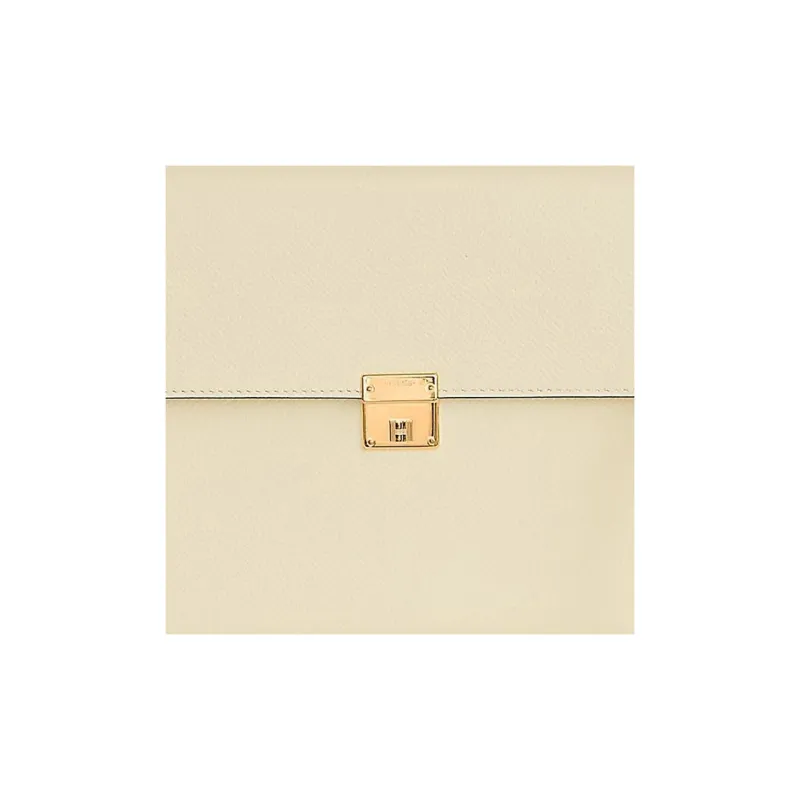HERMES Clic Epsom Leather Shoulder Bag, Crossbody Bag Women's Cream White/Cookie-2