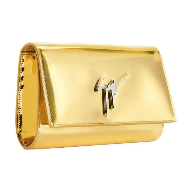 Giuseppe Zanotti/GZ Mirror Finish Synthetic Fabric Crossbody Bag Shoulder Bag Women's Gold-1