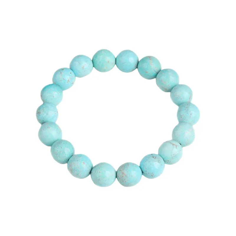 Oushuo Jewelry Turquoise Round Bead Fine Jade Bracelets Unisex-5