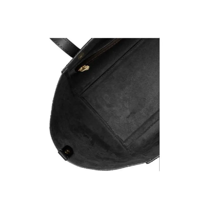 MICHAEL KORS Karlie Cow Leather Handbag Large Size Women's Straw Color/Black-3