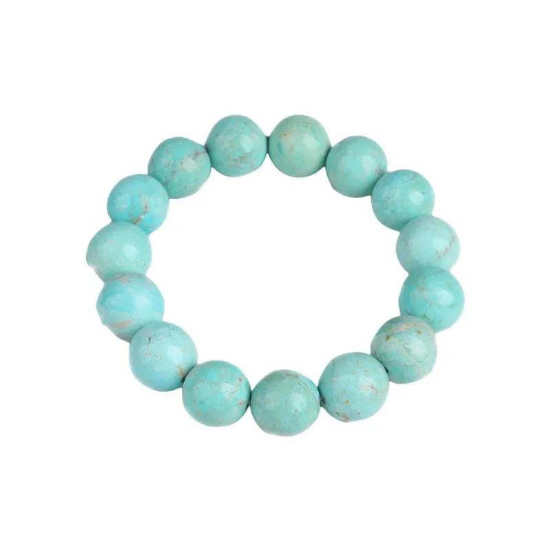 Oushuo Jewelry Turquoise Round Bead Fine Jade Bracelets Unisex-6