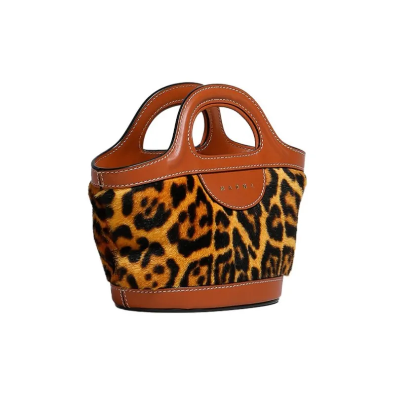 MARNI TROPICALIA Cow Leather Shoulder Bag, Crossbody Bag, Handbag Mini Women's Leopard Print-1