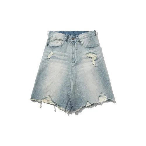 F.K.V.A Denim Shorts Unisex Denim Blue