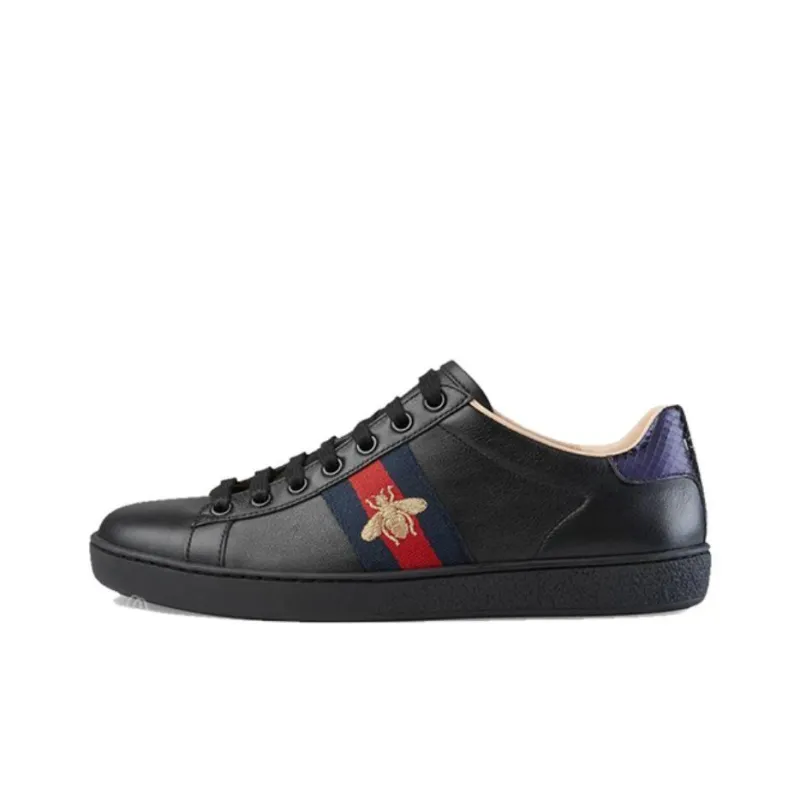 GUCCI Women's Ace Embroidered Low 'Black' Women's-0
