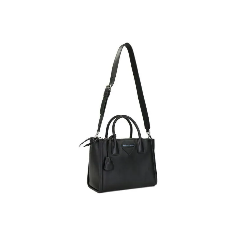PRADA Genuine Leather Shoulder Bag Crossbody Bag Handbag Women's Black-1