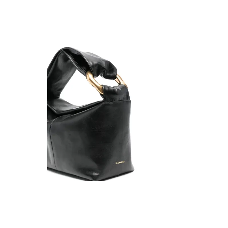 JIL SANDER Leather Handbag Medium Size Women's Black-2