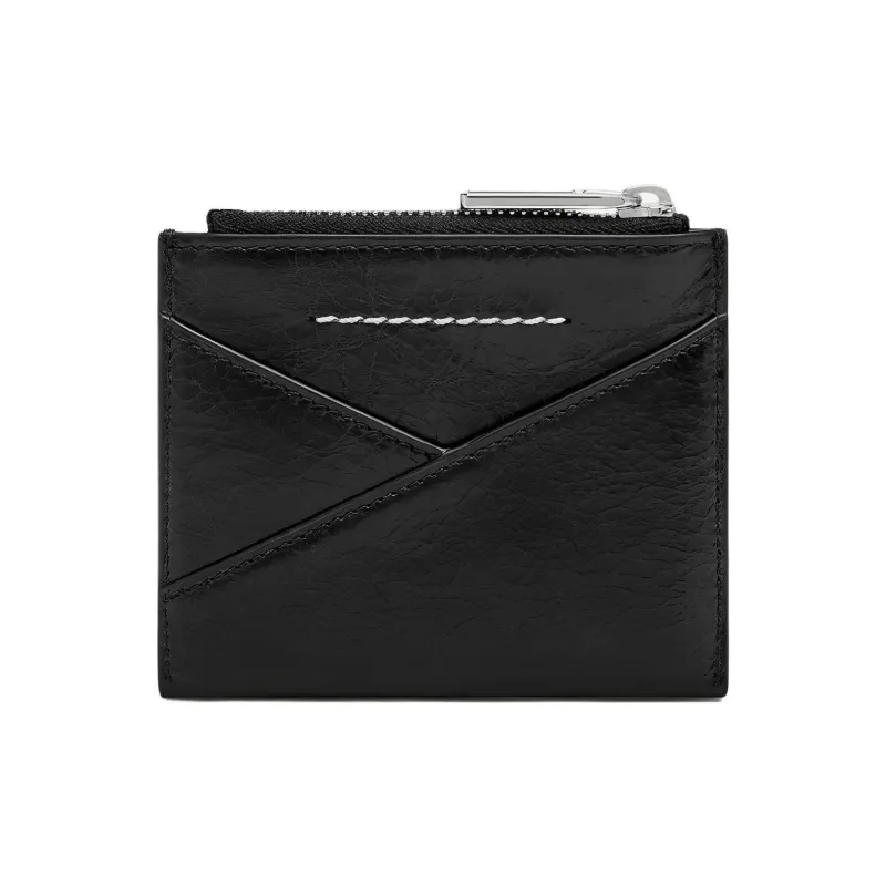 MM6 Maison Margiela Calfskin Card Holder Men's Black-1