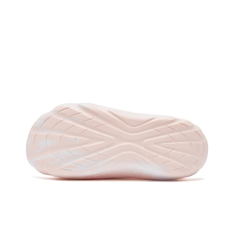 QIAODAN Gravitational Drag Slide Slippers Men's Pink White-4