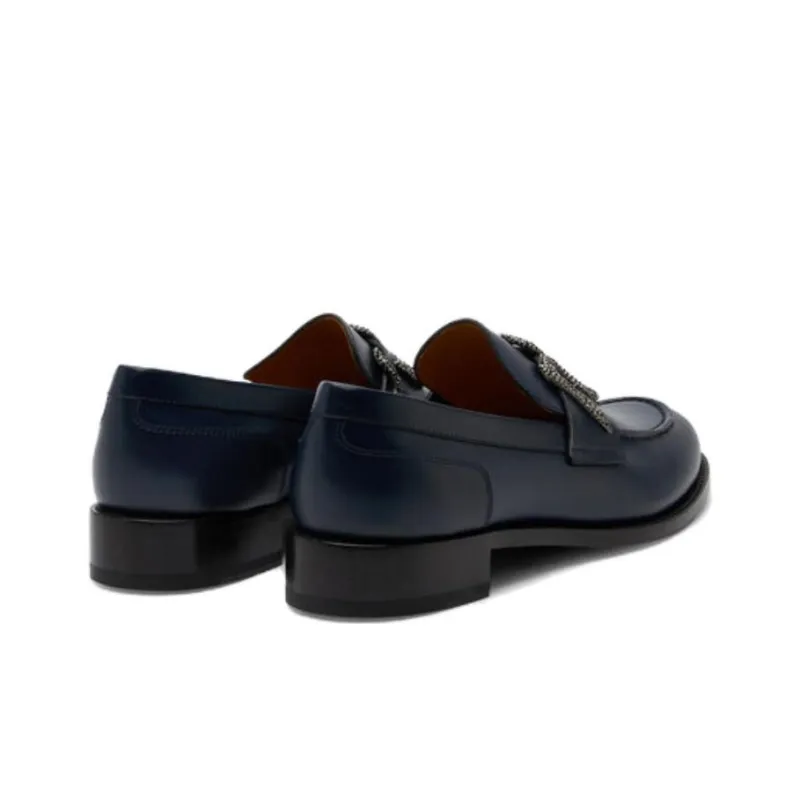 RENE CAOVILLA Loafers 2cm Women's Dark Blue-3