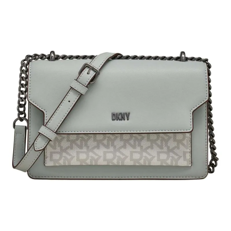 DKNY Leather Shoulder Bag Crossbody Bag Women's Gray-0