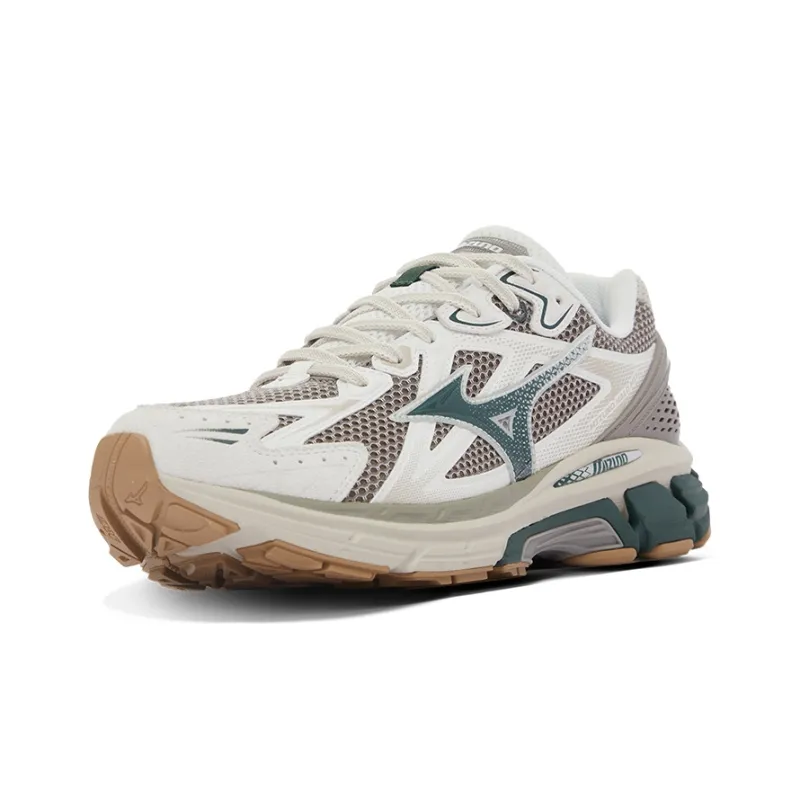 Mizuno Halo Mi Cushioning Anti-Slip Wear-Resistant Breathability Low-Top Running Shoes Unisex Champagne White-1