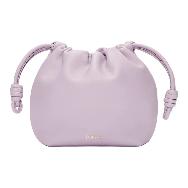 LOEWE Flamenco Nappa Sheepskin One Shoulder Crossbody Clutch Mini Women's Light Purple-0