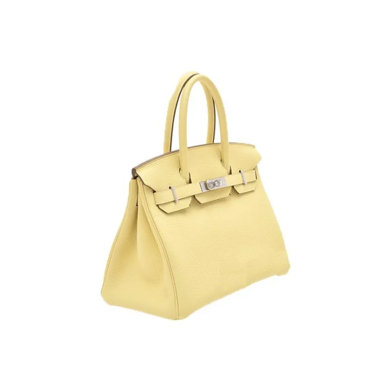 HERMES Birkin Togo Calfskin Birkin Bag Handbag Regular Women's 1Z Jaune Poussin Chick Yellow-1