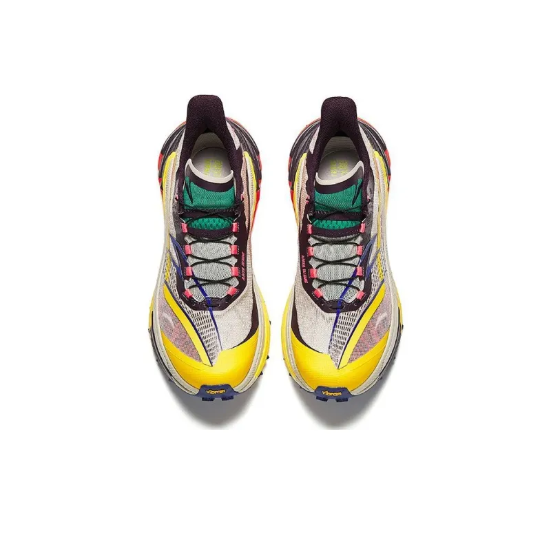 Anta Cushioning Wear-Resistant Low-Top Trail Running Running Shoes Men's White Yellow-2