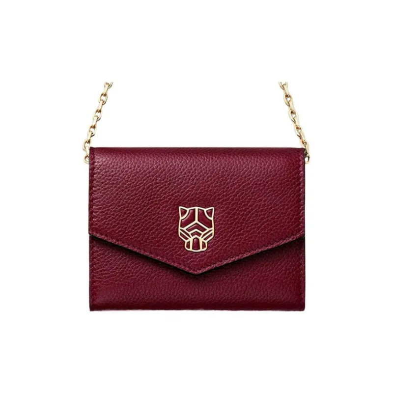CARTIER PANTHÈRE Grained Calfskin Handbag Shoulder Bag Crossbody Bag Women's Burgundy-0