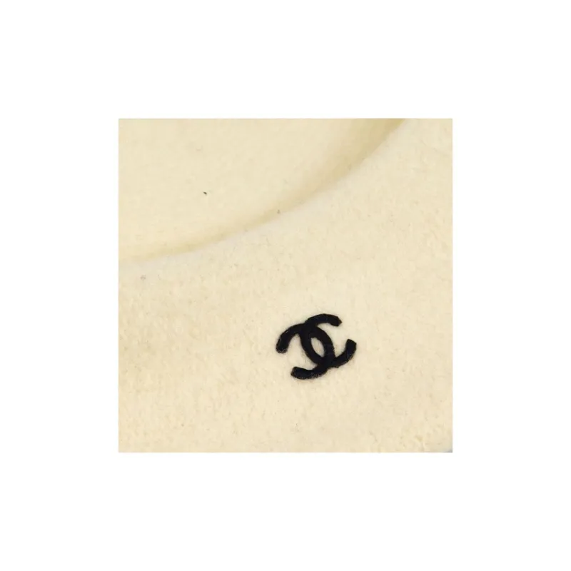 CHANEL 1990 2000 Interlocking CC logo Beret-2