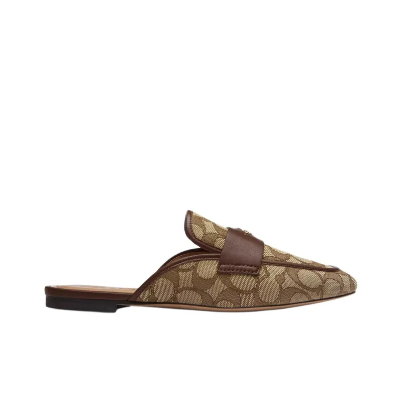 COACH Slip Resistant Wrap toe Slippers Women's Brown-1