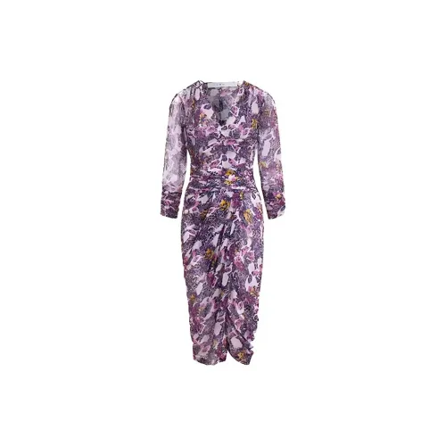 IRO NIGHT Long-Sleeved Dresses Women's Purple Print