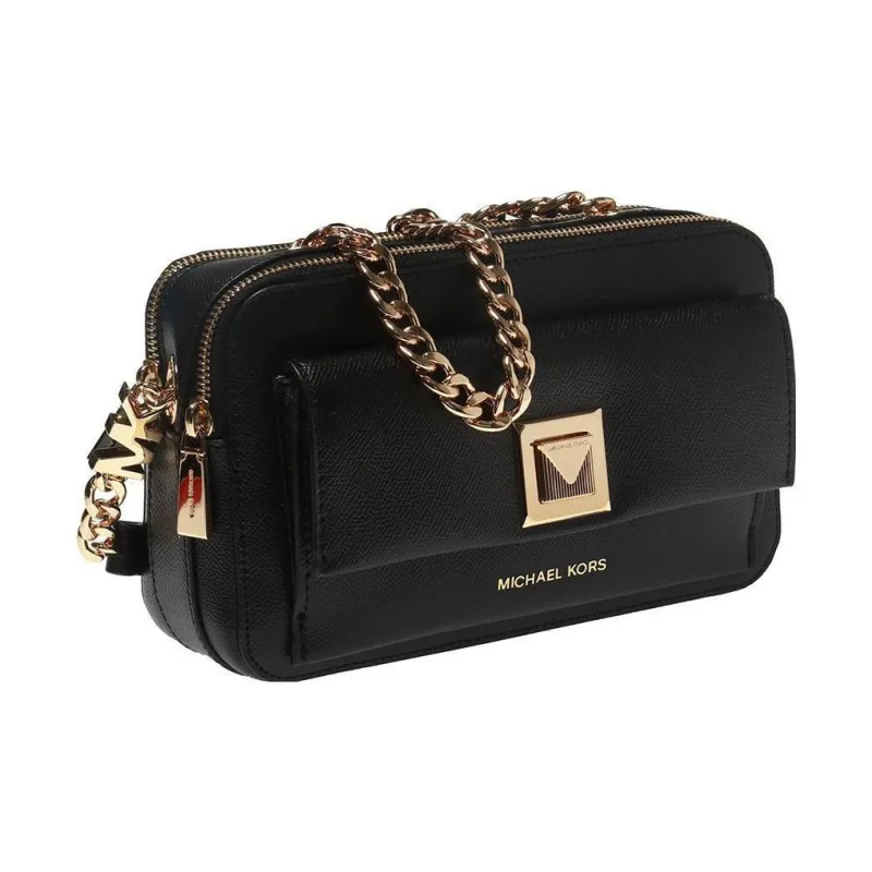 MICHAEL KORS Sylvia Leather Crossbody Bag Shoulder Bag Women's Black-1