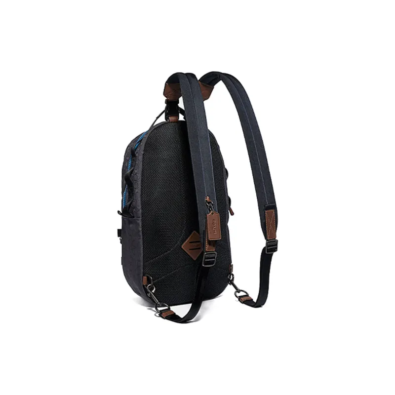 COACH Fabric Double-Sided Backpack Medium Size Women's Blue-1