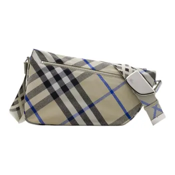 Burberry Cotton Blend Fabric Messenger Bag Crossbody Bag Shoulder Bag Men's Lichen