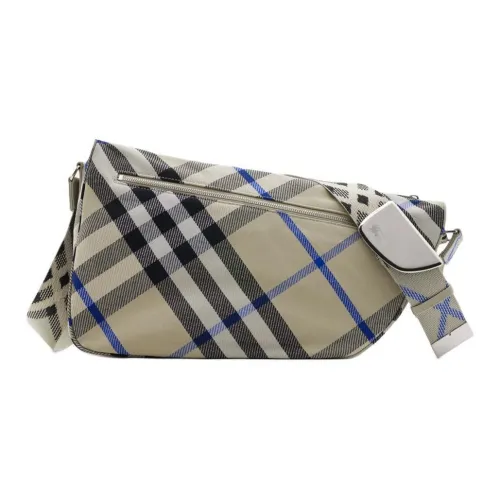 Burberry Cotton Blend Fabric Messenger Bag Crossbody Bag Shoulder Bag Men's Lichen
