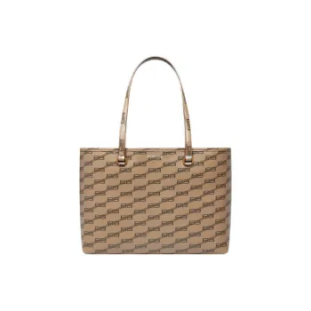 Balenciaga Coated Canvas With Materials Tote Bag, Shopping Bag, Shoulder Bag Women's Beige