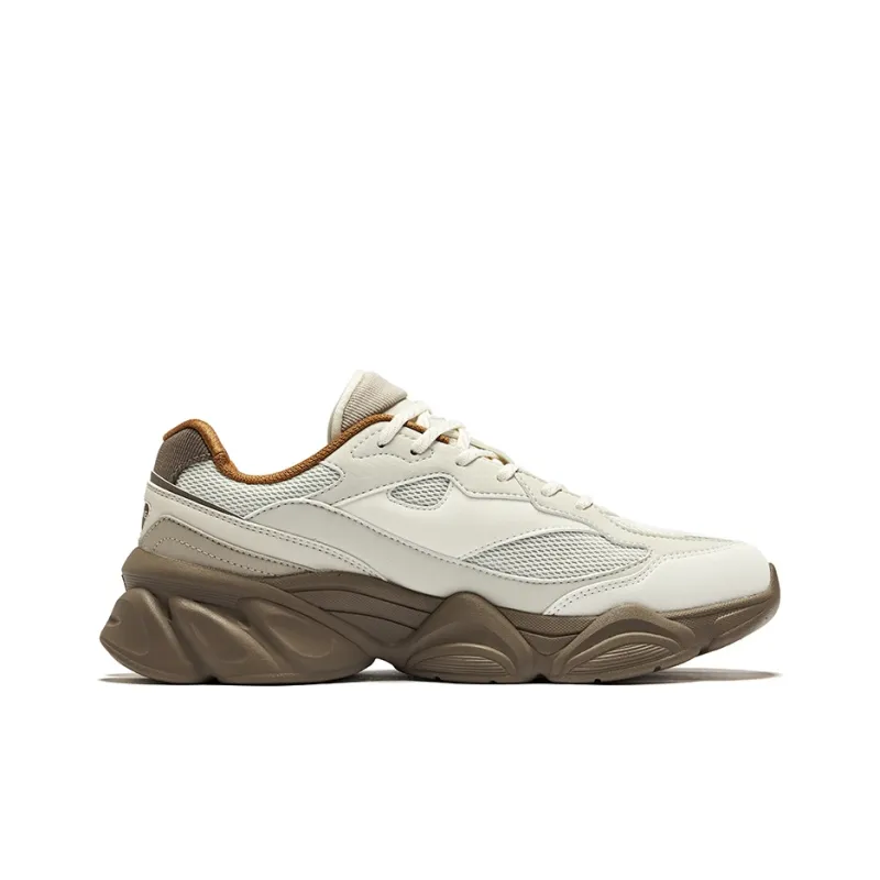 Erke East Rising Anti-Slip Wear-Resistant Low-Top Casual Shoes Men's Pale Gray Microcrystalline White-1