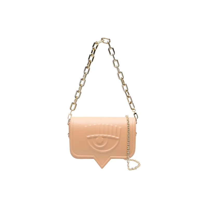 CHIARA FERRAGNI Eyelike Artificial Leather Handbag Shoulder Bag Women's Light Brown-0