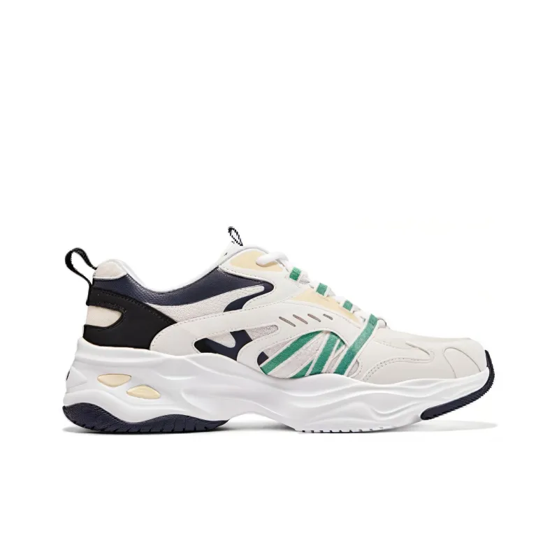 Skechers D'LITES 4.0 Cushioning Anti Slip And Wear Resistant Low Top Casual Shoes Men's White Multicolor-1