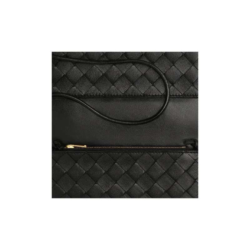 Bottega Veneta Sheepskin Shoulder Bag, Crossbody Bag, Wallet Women's Black-3
