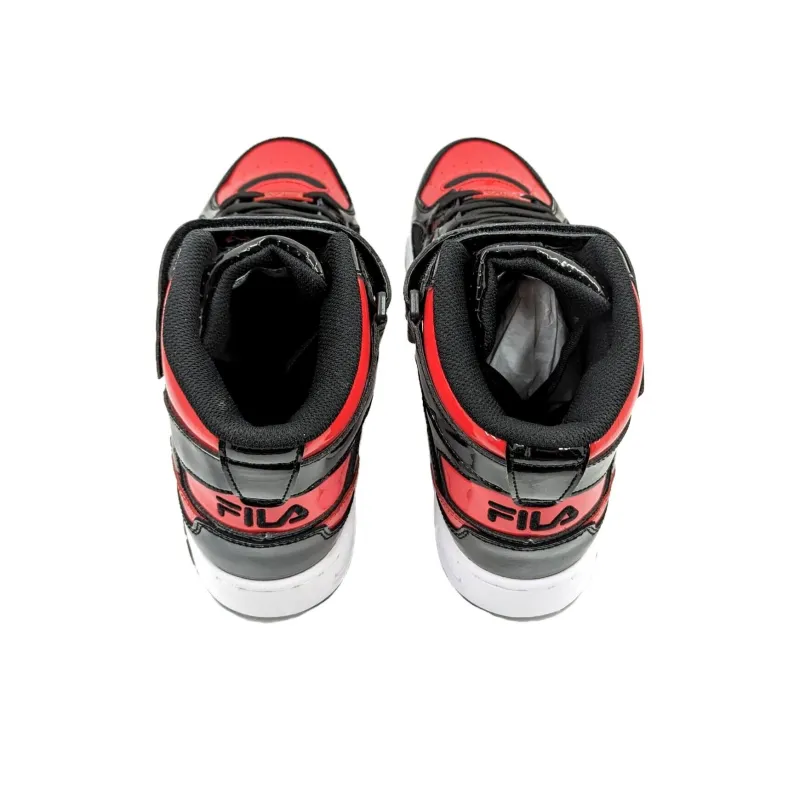 FILA Teratach 600 Durable Breathable High Top Skateboard Shoes Men's Black Red-1
