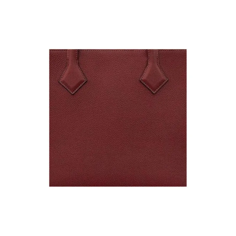 HERMES Victoria Light Togo Calfskin Business Bag Briefcase Handbag Men's Red-3
