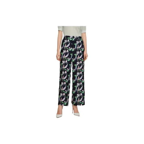 JZ. ANNAKRO Casual Pants Women's Floral Dark Blue