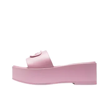 COACH Rubber Sole Slip Resistant Slide Slippers Women's Pink