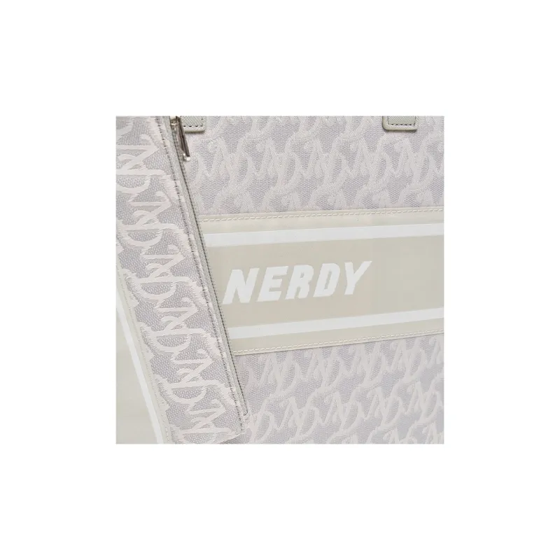 NERDY Polyester Tote Bag Combo Shopping Bag Handbag Crossbody Bag Large Size Unisex Light Gray-4
