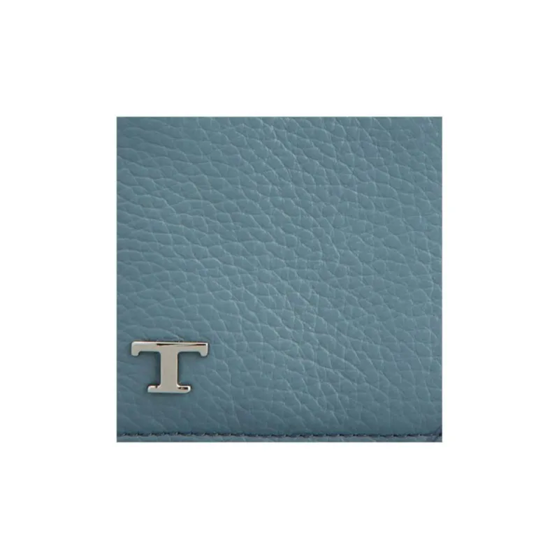 TOD'S Timeless Calfskin Card Holder Men's Light Blue-3