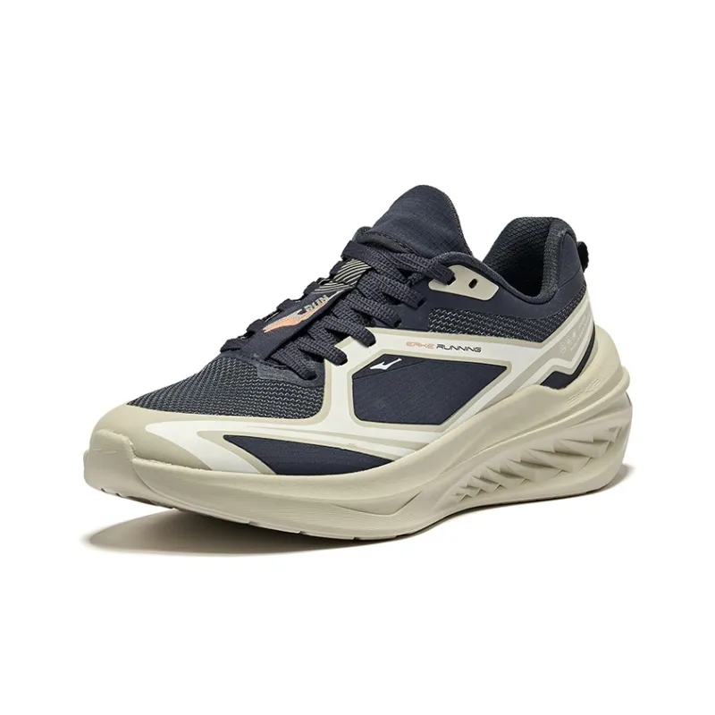 Erke Cushioning Breathable Low Top Running Shoes Men's Summer Cicada Blue Warm Mist Gray-2