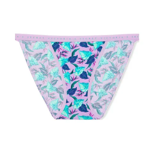 Victoria's Secret PINK Stretch Cotton String Bikini Panty/P J L Underpants Women's 1 Pack Blue Purple