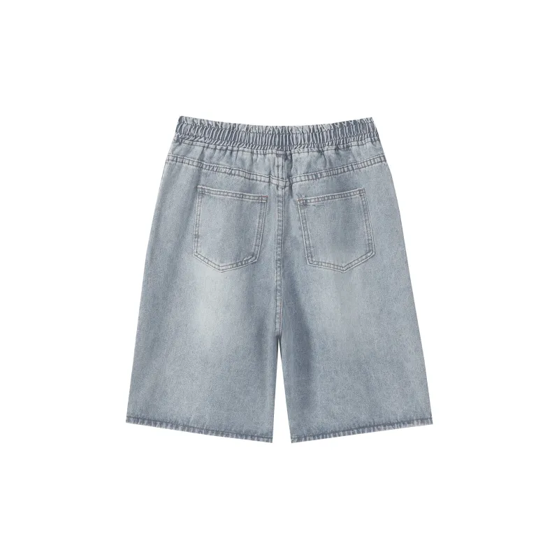 R.super Denim Shorts Unisex Light Blue-1