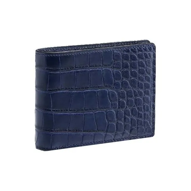 LOUIS VUITTON Multiple Crocodile Leather Wallet Men's Navy Blue-0