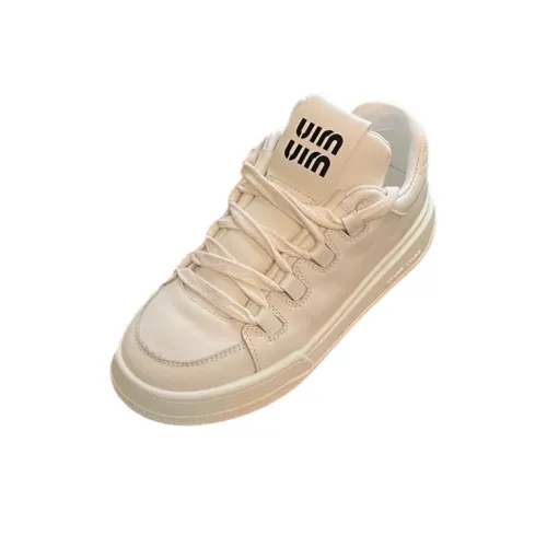 MIU MIU Low-Top Skateboard Shoes Women's White