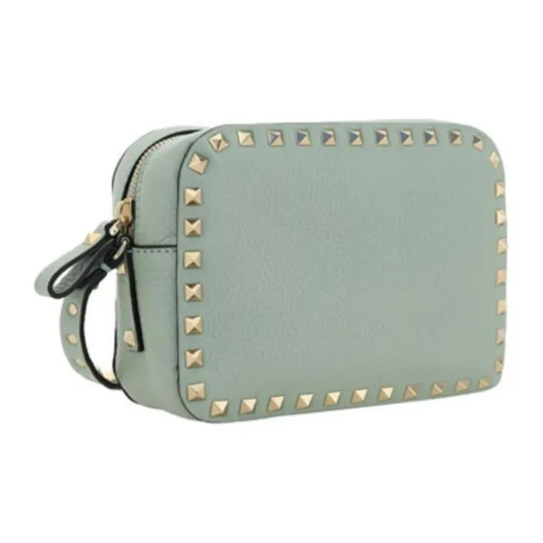 Valentino Rockstud Calfskin Camera Bags Crossbody Bag Shoulder Bag Women's Aqua Green-1
